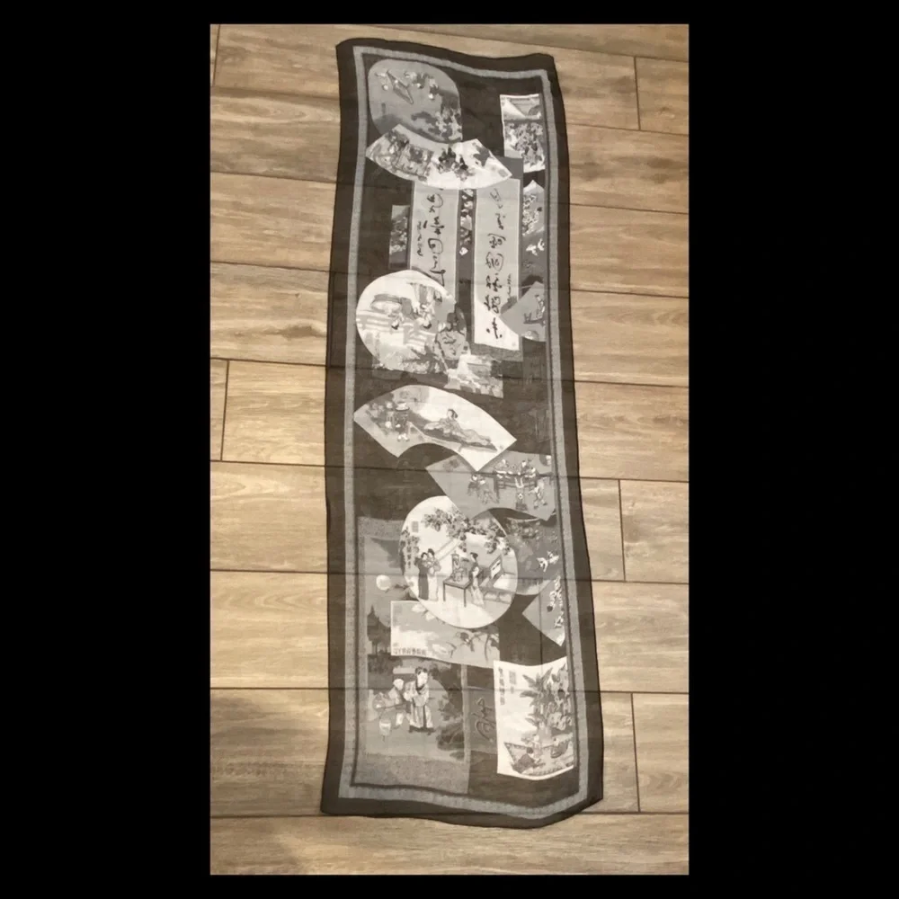 Vintage Sheer Japanese Scarf